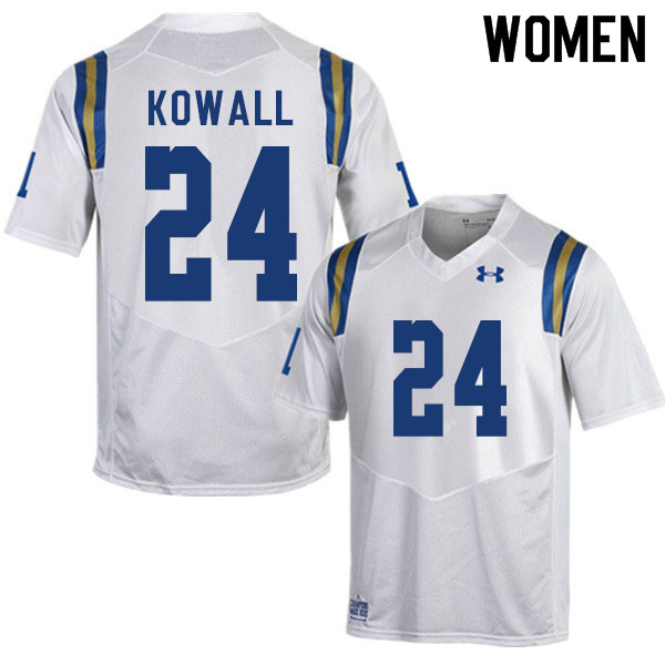 Women #24 Brian Kowall UCLA Bruins College Football Jerseys Sale-White - Click Image to Close